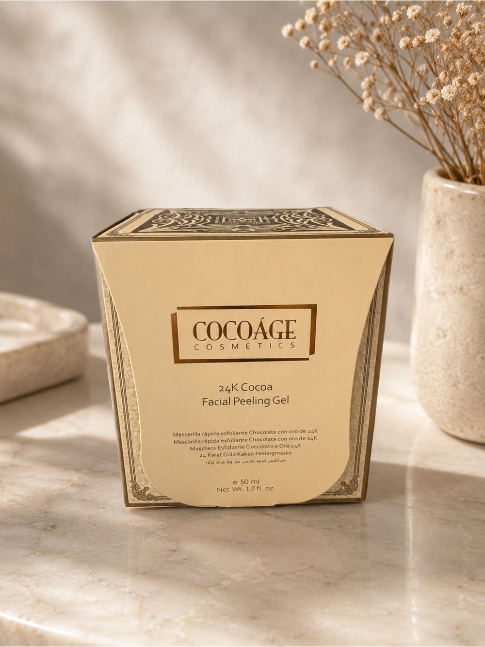 COCOÁGE Cosmetics 24K Cocoa Facial Peeling Gel 1.7 oz (50 mL) | NEW